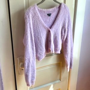 Wild Fable Fuzzy Lavender Crop Cardigan- size XXL